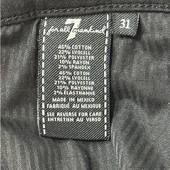7 For All Mankind b(air) Bootcut Denim Jeans Black Size 31 Mid-Rise Dressy - Picture 12 of 13